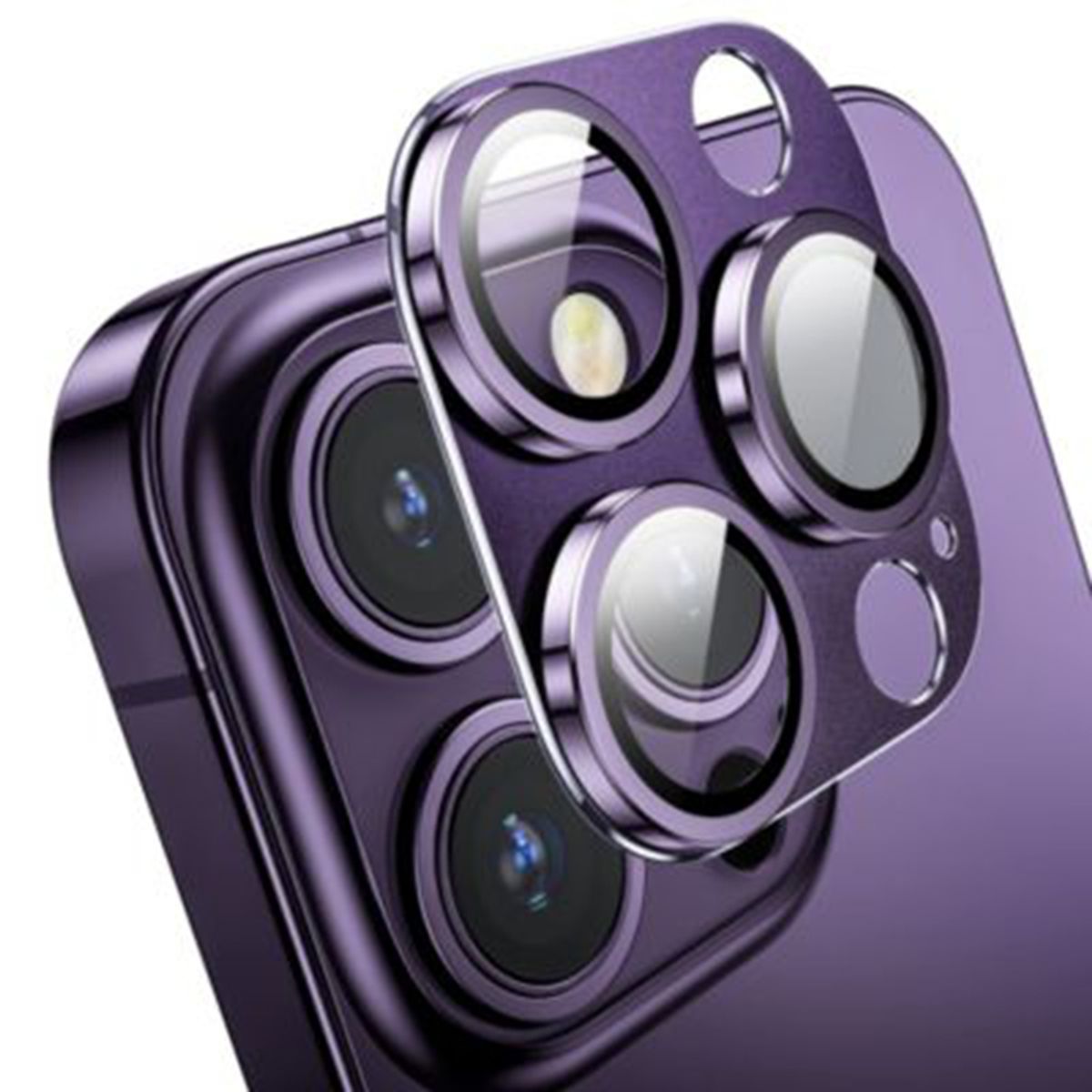 GENERICO - PROTECTOR DE CAMARA IPHONE 14 PRO MAX - IPHONE 14 PRO PURPLE