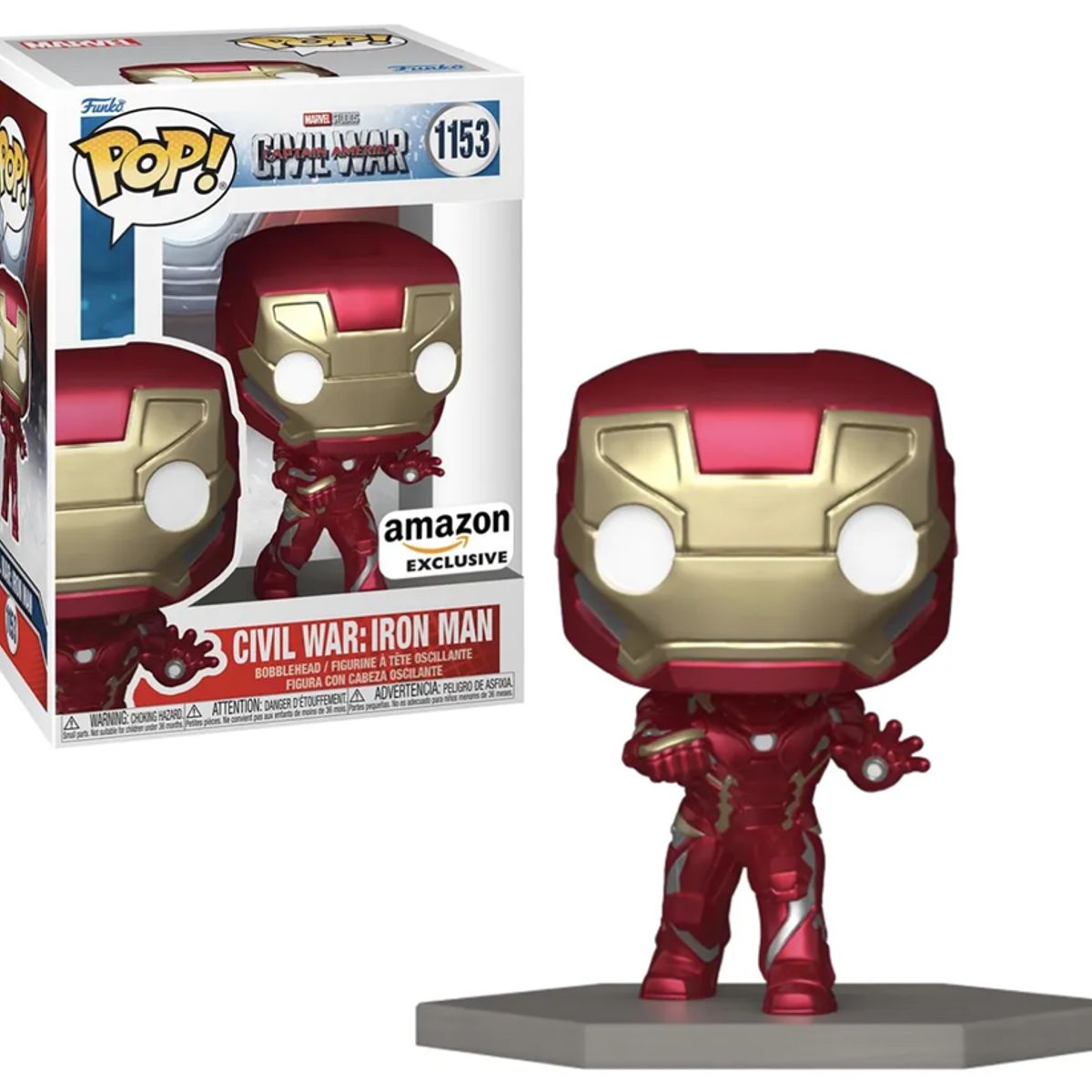 FUNKO - FUNKO POP CIVIL WAR IRON MAN 1153 AMAZON EXCLUSIVO