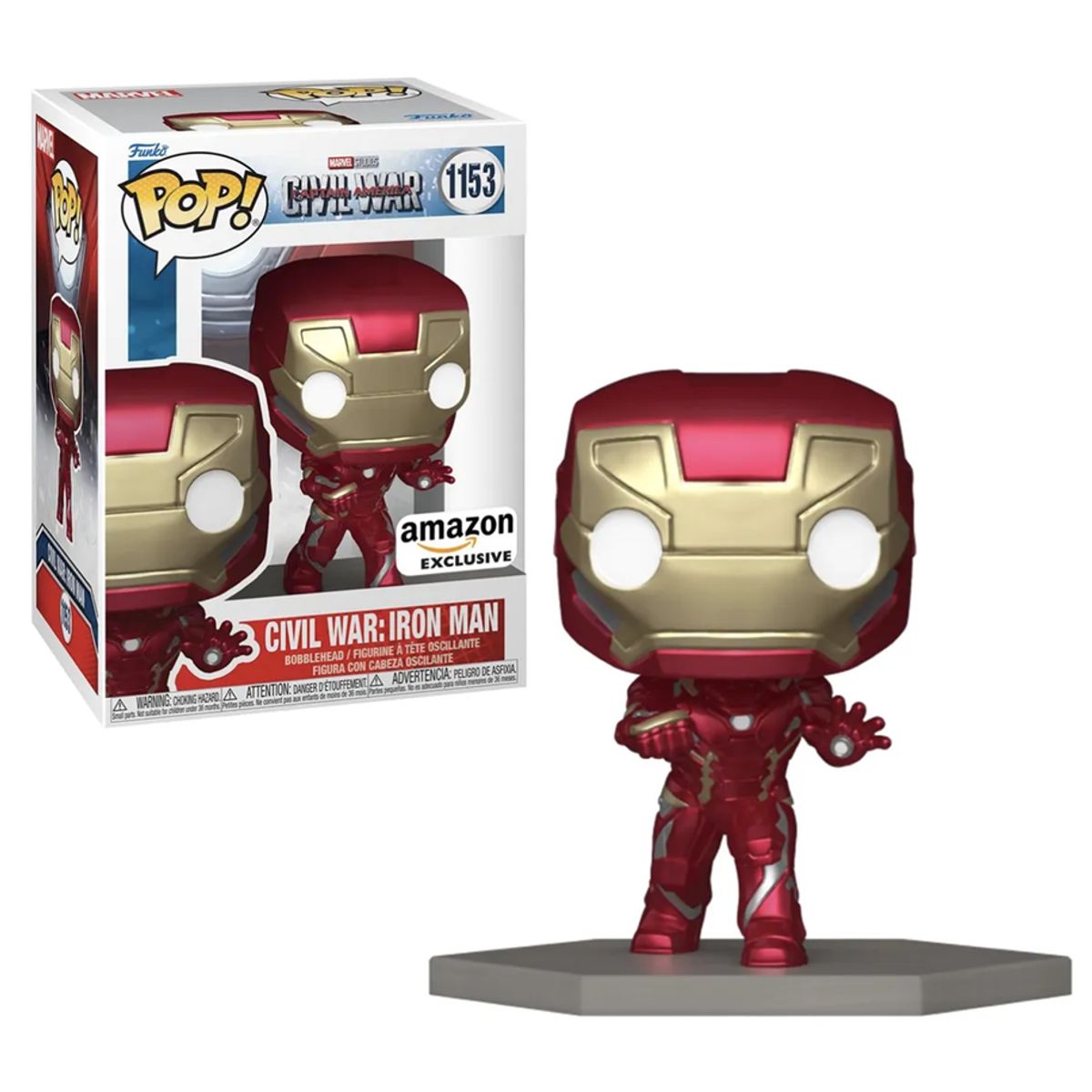 FUNKO - FUNKO POP CIVIL WAR IRON MAN 1153 AMAZON EXCLUSIVO