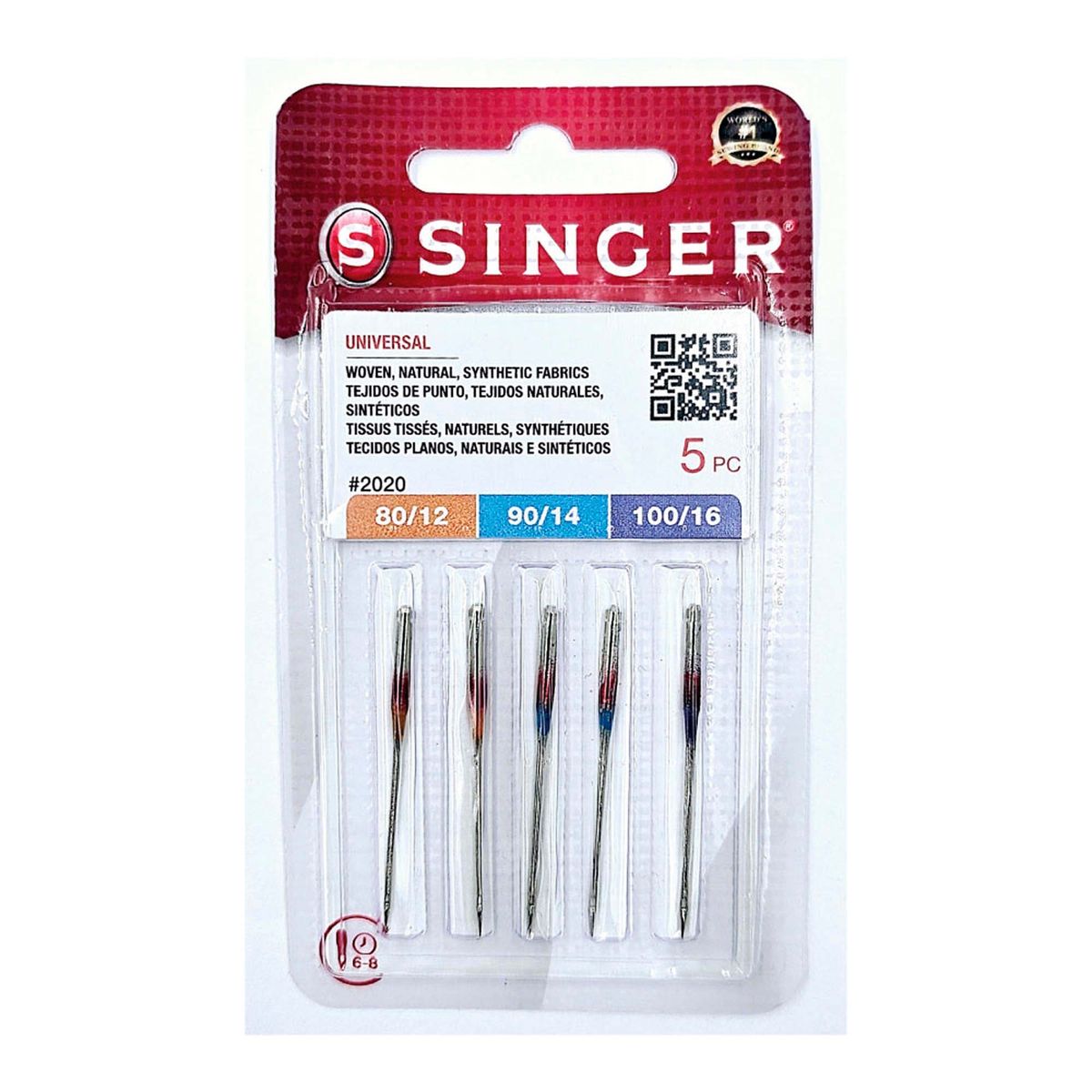 SINGER - Agujas Remalladora/Overlock - Pack de 2 Unidades