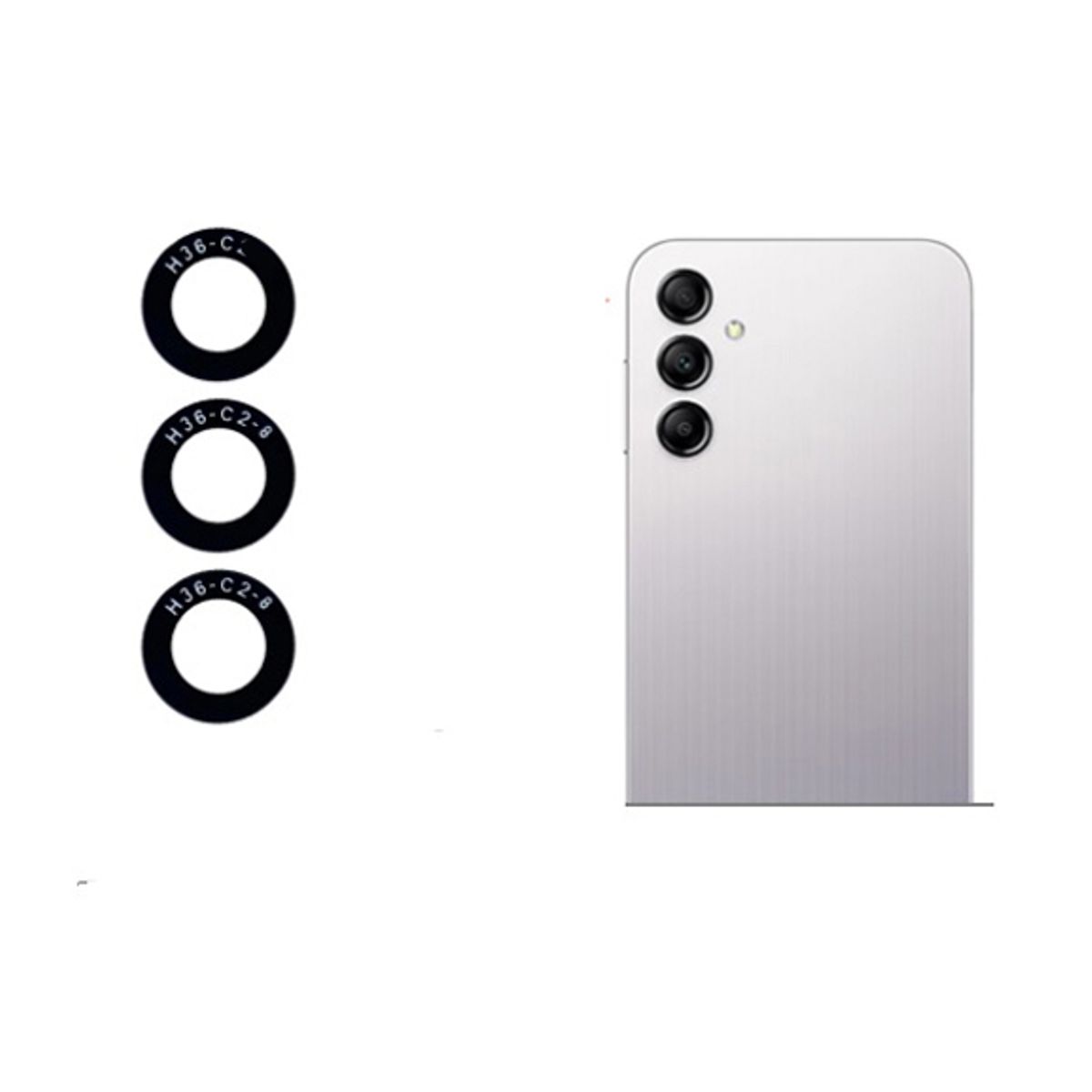 GENERICO - Repuesto lente Vidrio de cámara Samsung A16 4G