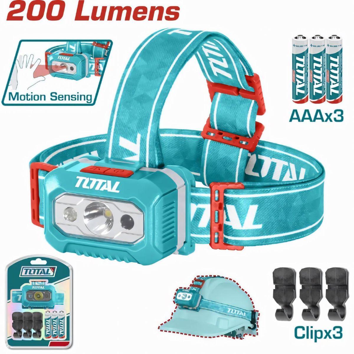 TOTAL TOOLS - Linterna De Cabeza 200 Lúmenes - THL013AAA6