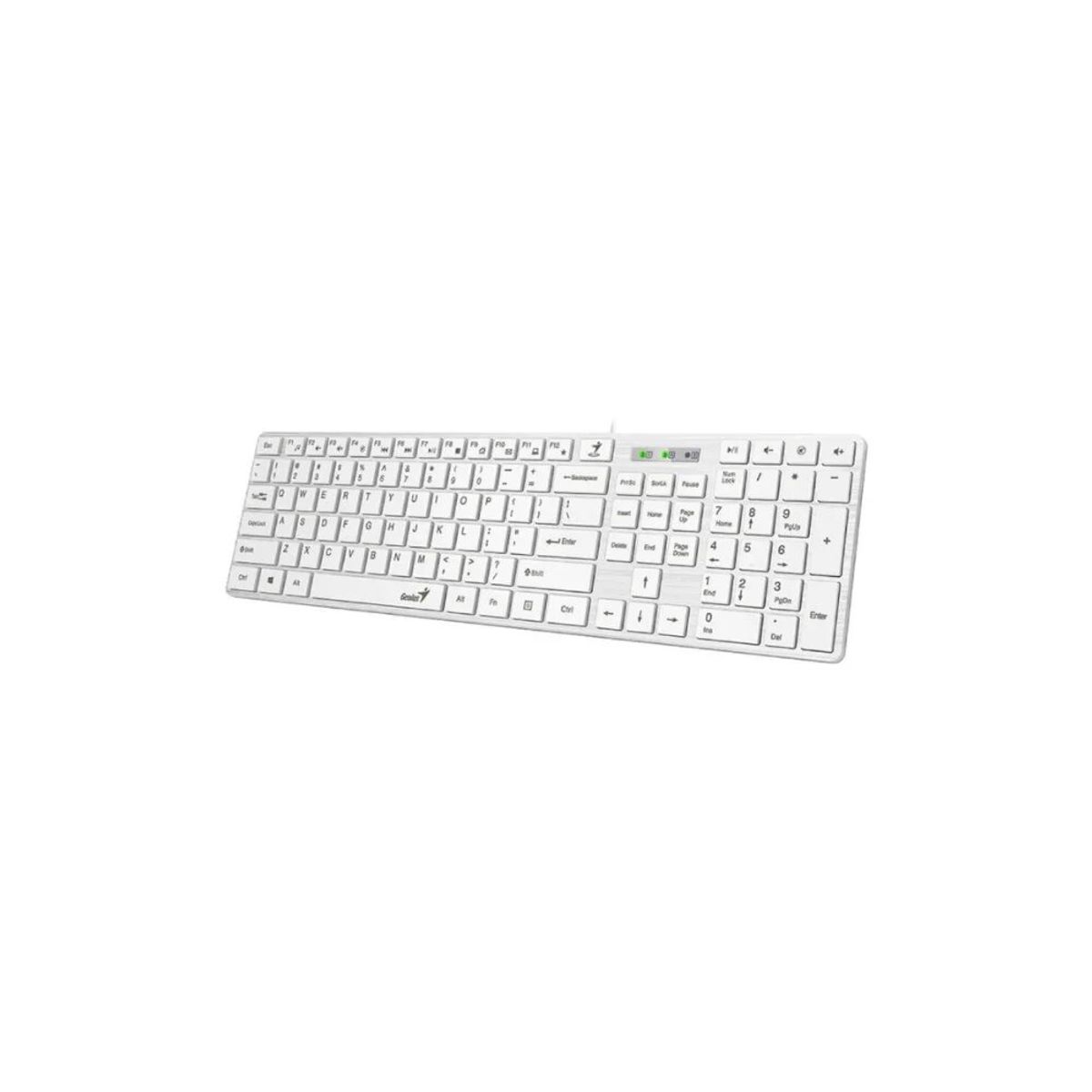 GENIUS - TECLADO GENIUS SLIMSTAR 126 (31310017409) USB MULTIMEDIA SP WHITE