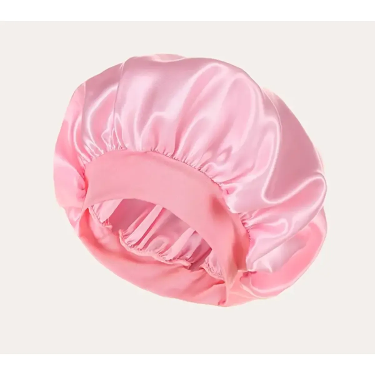 GENERICO - GORRO DE SATIN PARA DORMIR CABELLO LISO Y RIZADO EVITA ENREDOS ROSADO