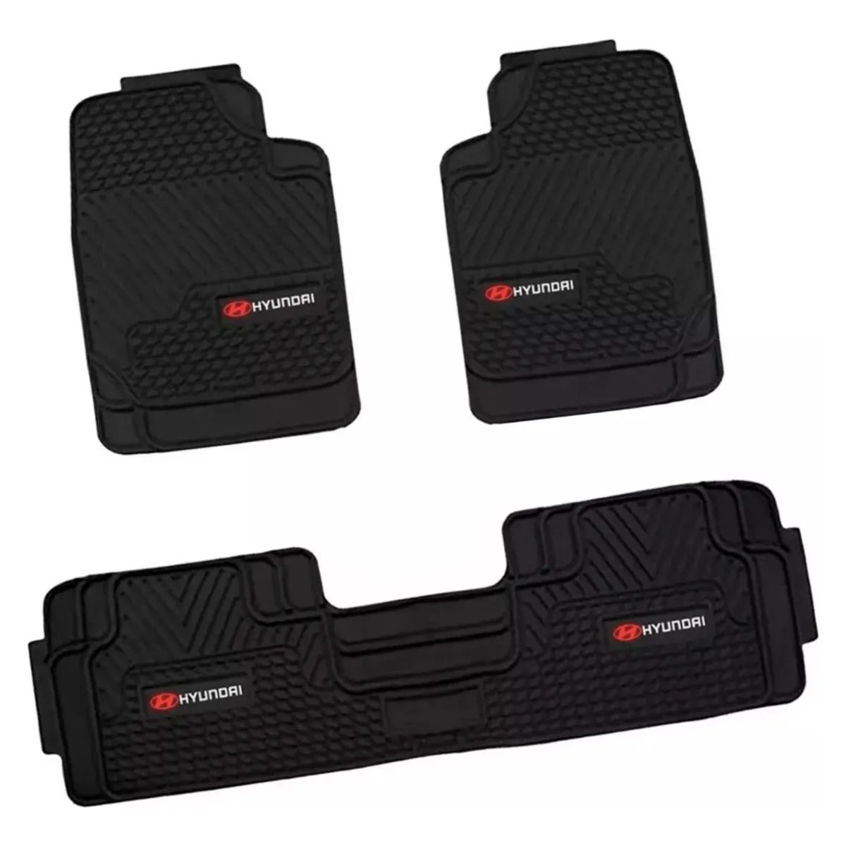 JET - Piso para Auto 3 Pcs PVC Negro Antideslizante 4.9 kg