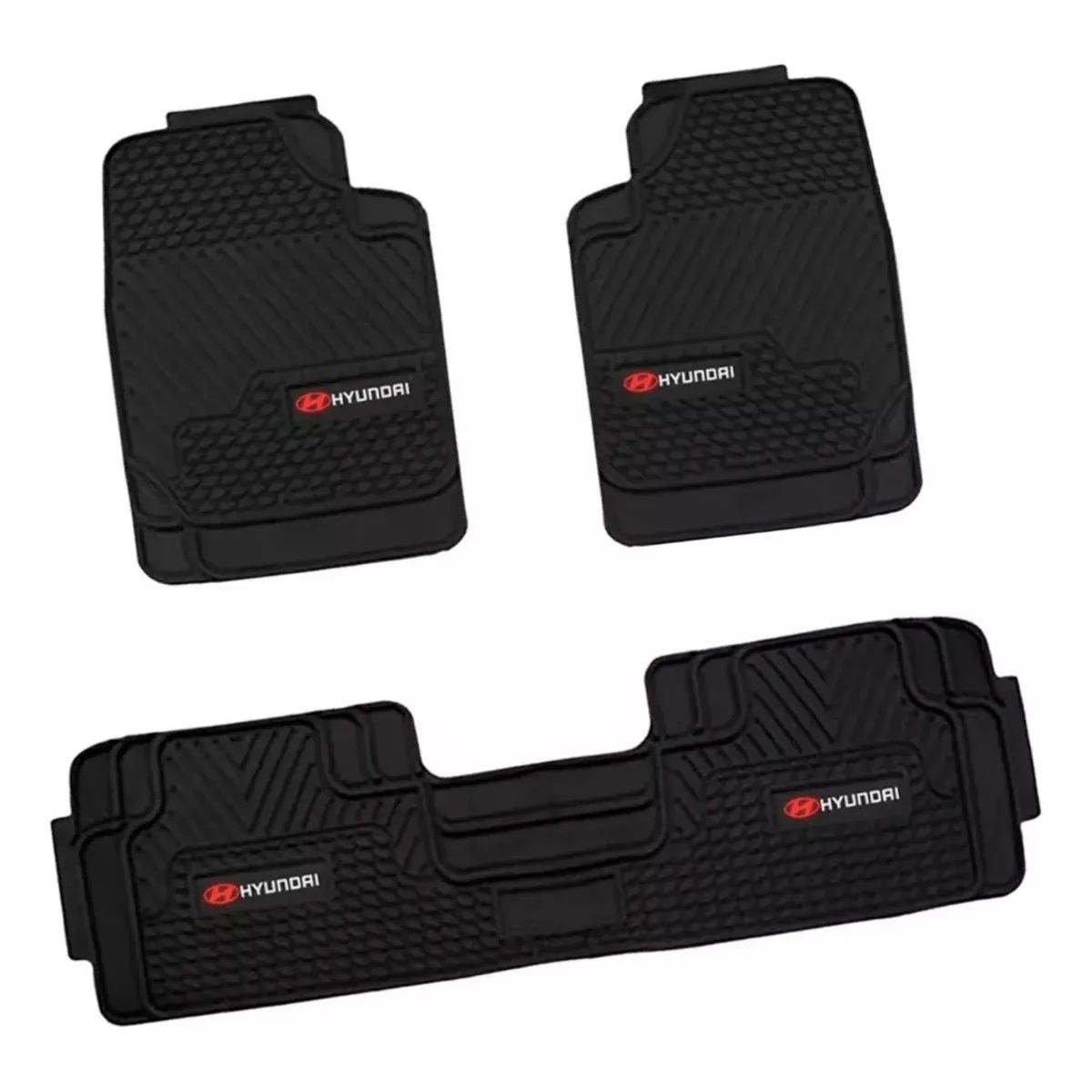 JET - Piso para Auto 3 Pcs PVC Negro Antideslizante 4.9 kg