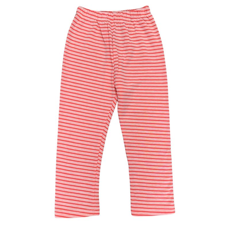 RED CARROT - Pantalon de algodon rosa rayado