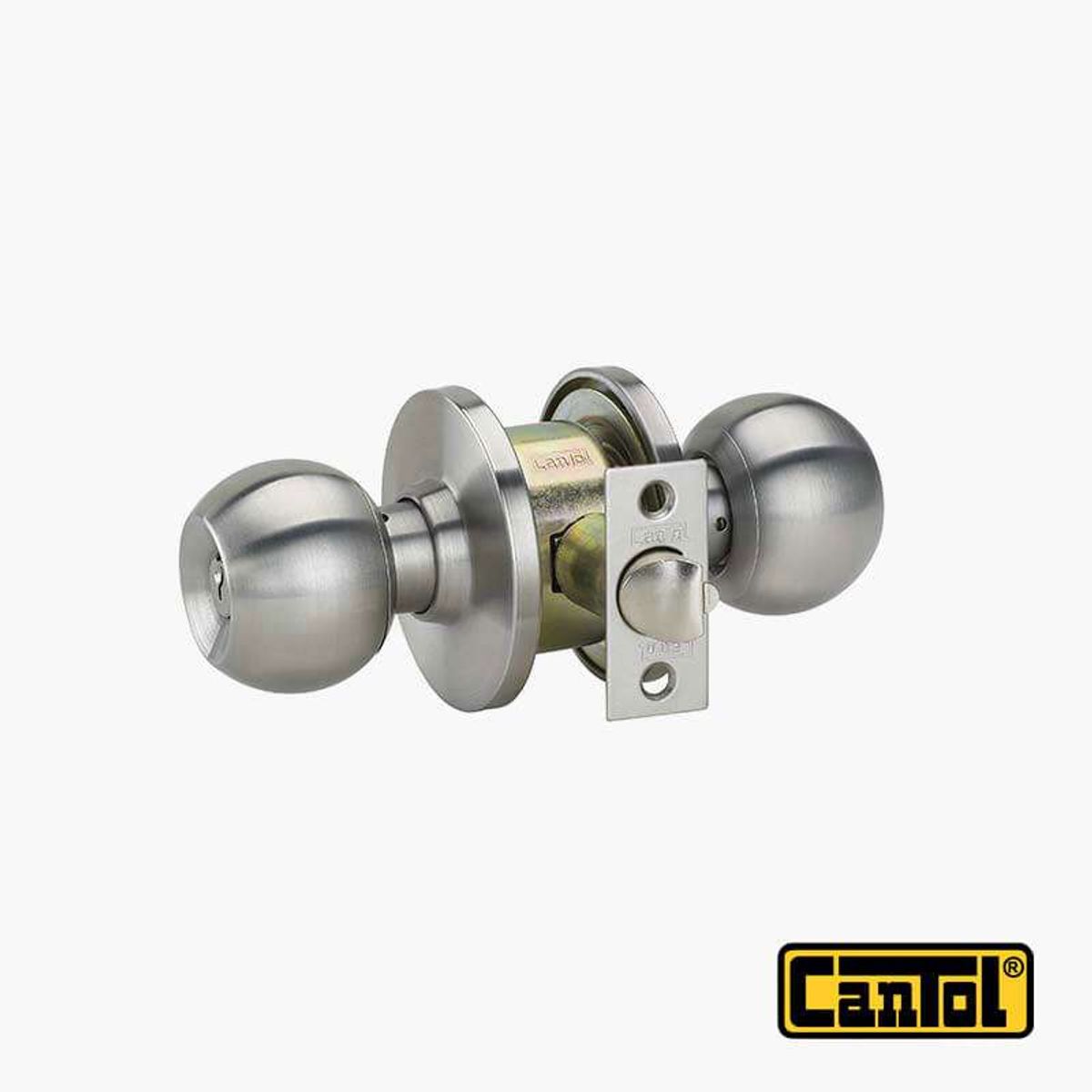 CANTOL - Cerradura de Pomo Dormitorio Acero Inox CANTOL