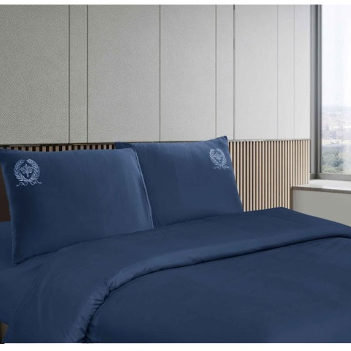 GOLDSUN - JUEGO DE SÁBANAS 4 PIEZAS MEDALLON 1800 HILOS 2 PLAZAS