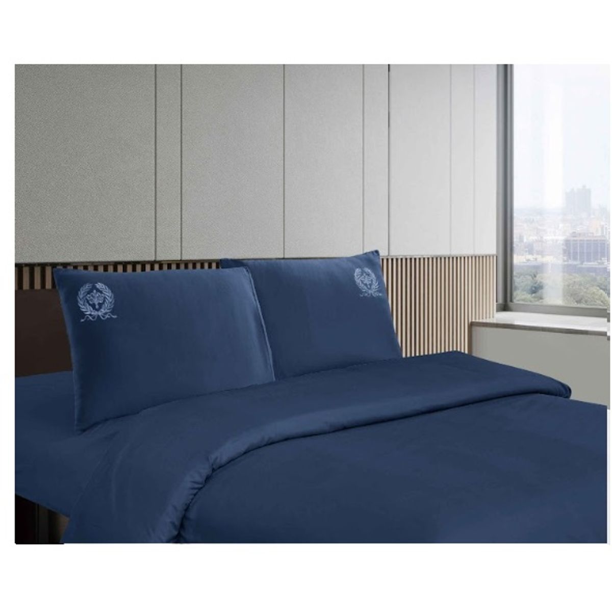 GOLDSUN - JUEGO DE SÁBANAS 4 PIEZAS MEDALLON 1800 HILOS 2 PLAZAS