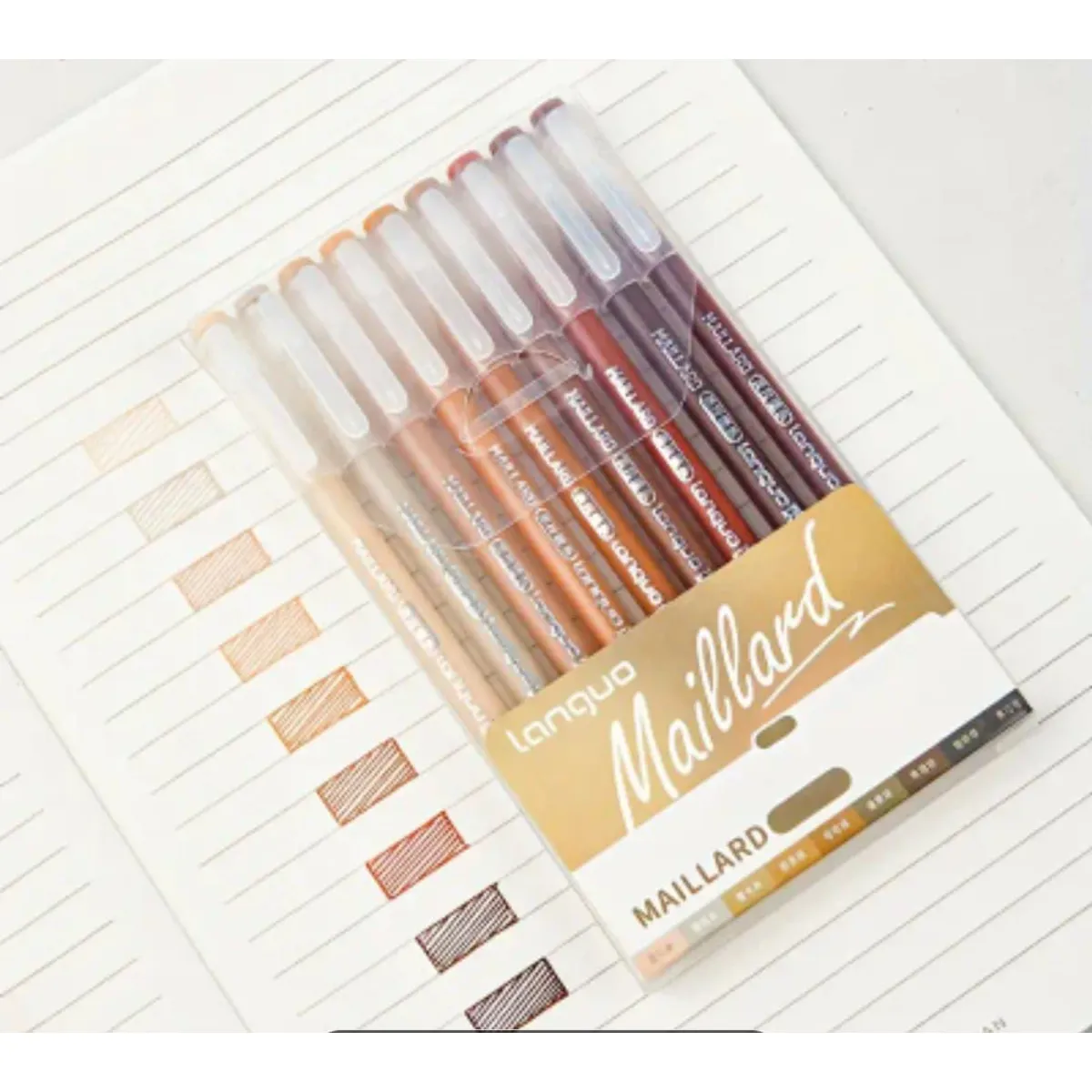 GENERICO - SET DE 9 LAPICEROS TINTA MARRON