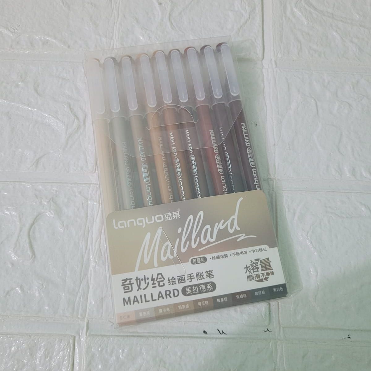 GENERICO - SET DE 9 LAPICEROS TINTA MARRON