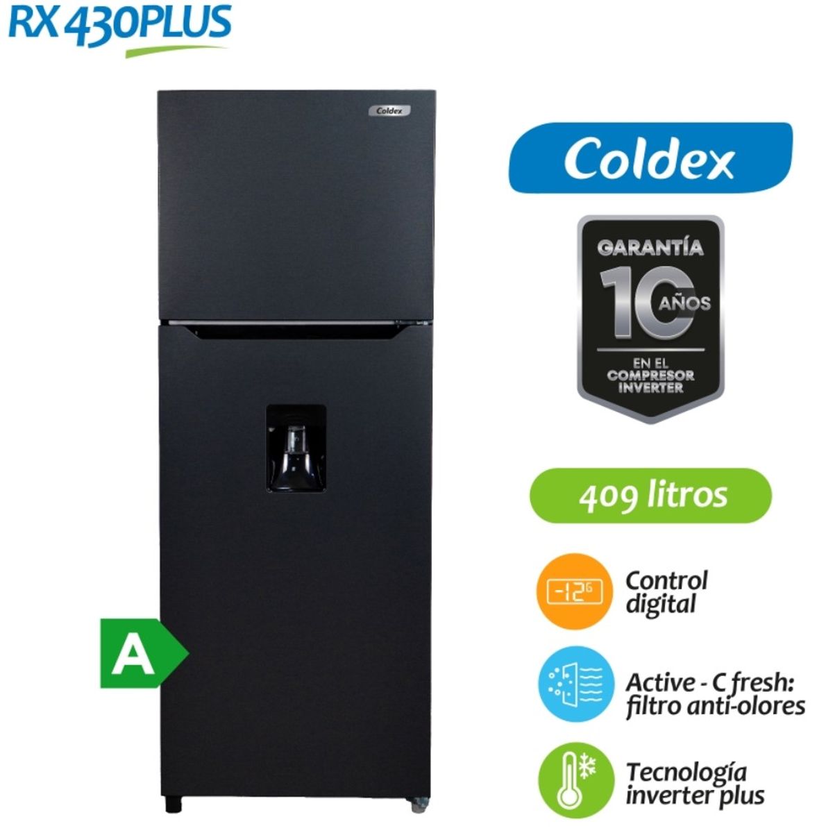 COLDEX - Refrigeradora Coldex 409LT NF RX430PLUS