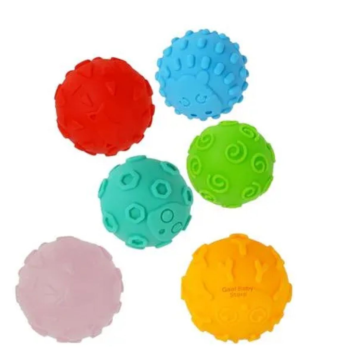GENERICO - Juguete Set de Pelotas Sensoriales Texturadas para Bebés - 6 Unidades