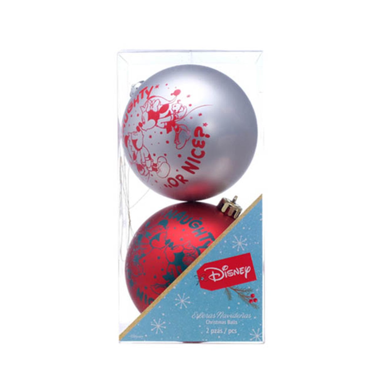 PANADECOR - Esferas 2Unid GrisRojo 10Cm