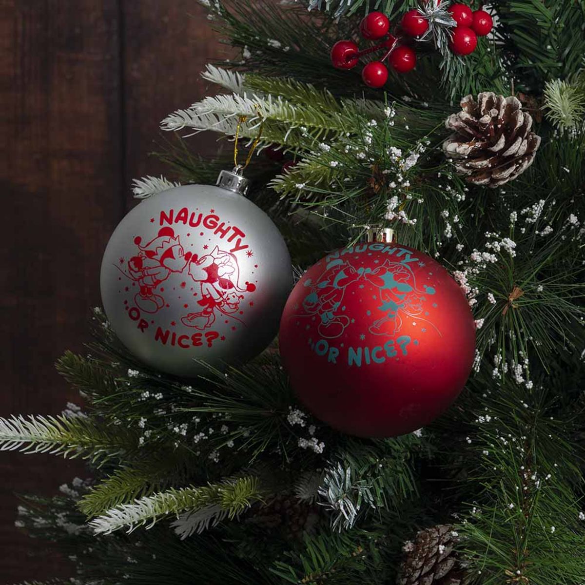 PANADECOR - Esferas 2Unid GrisRojo 10Cm