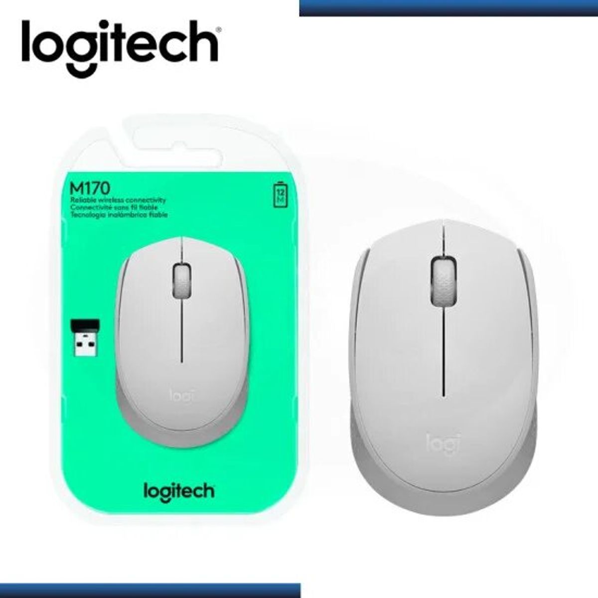 LOGITECH - MOUSE LOGITECH M170 WIRELESS WHITE 910-006864