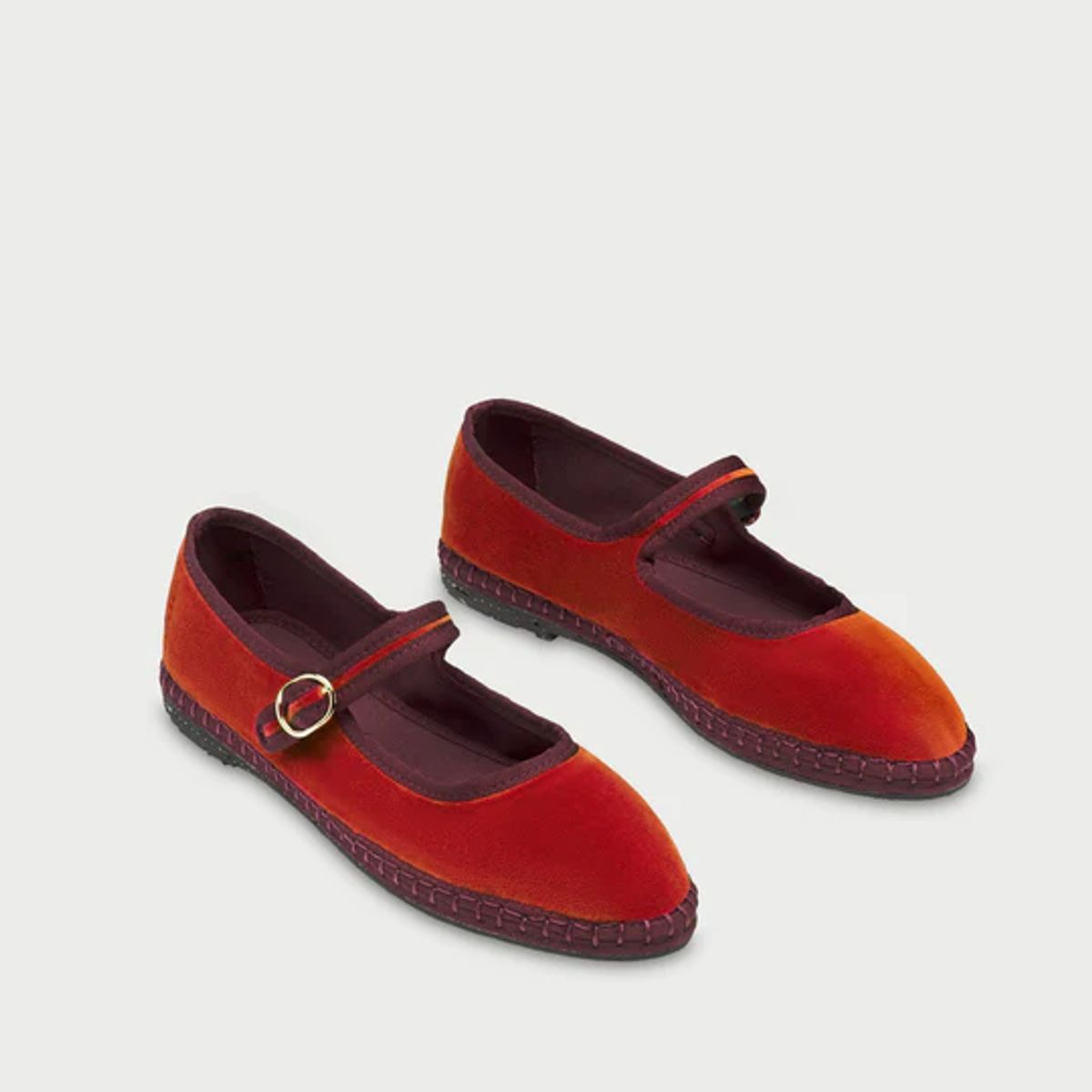 FLABELUS - Zapatos mary jane velvet margaret Naranjo