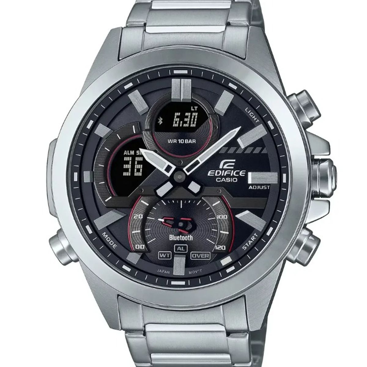 EDIFICE - Reloj Edifice ECB-30D-1AD Hombre Acero Plateado