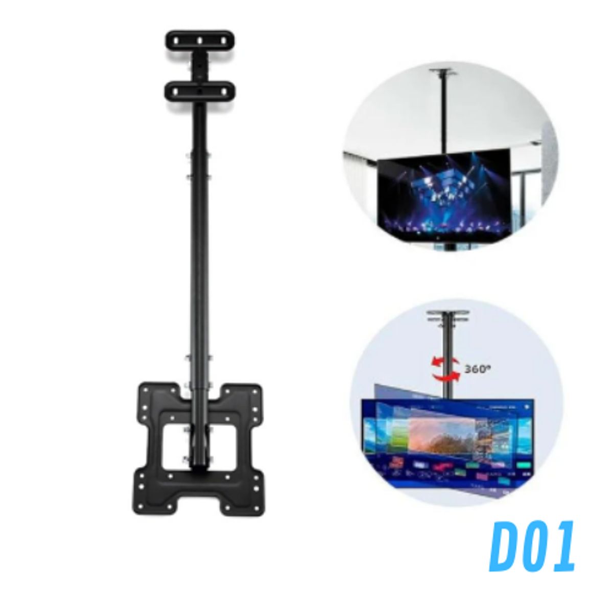 GENERICO - Rack de Techo Soporte Para Tv de 14 a 43 Pulgadas Reclinable D01