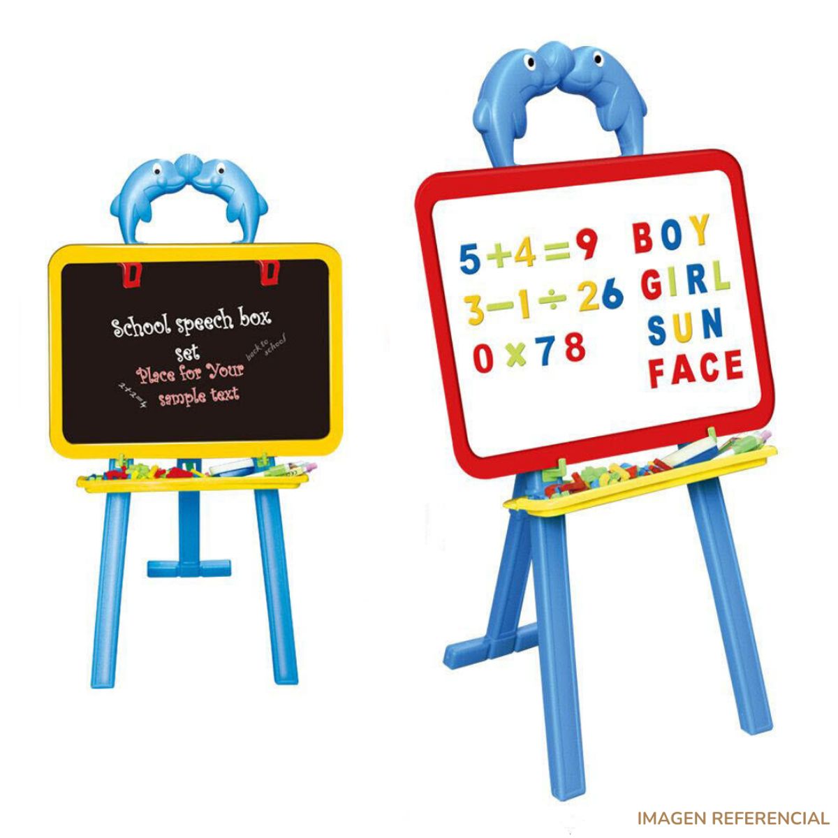 INSPIRA - Pizarra Magnética Doble Función Caballete Niños Aleatorio