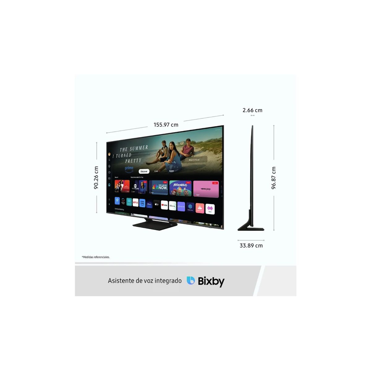 SAMSUNG - Televisor Samsung QLED Tizen OS Smart Tv 70" 4K 70Q65D - Nuevo 2024