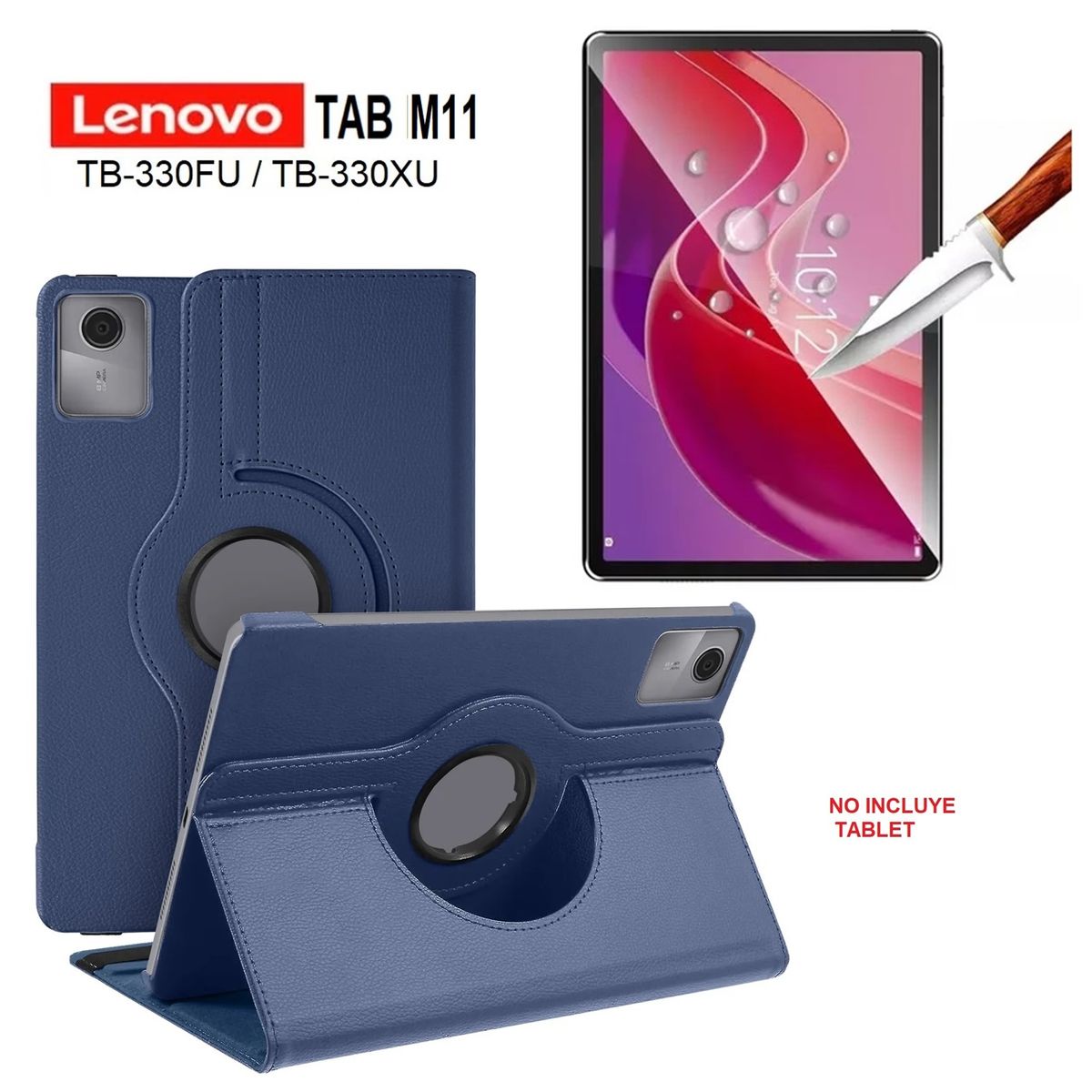 GENERICO - Funda Case + Mica de Vidrio para Lenovo Tab M11 2024 TB-330FU 330XU