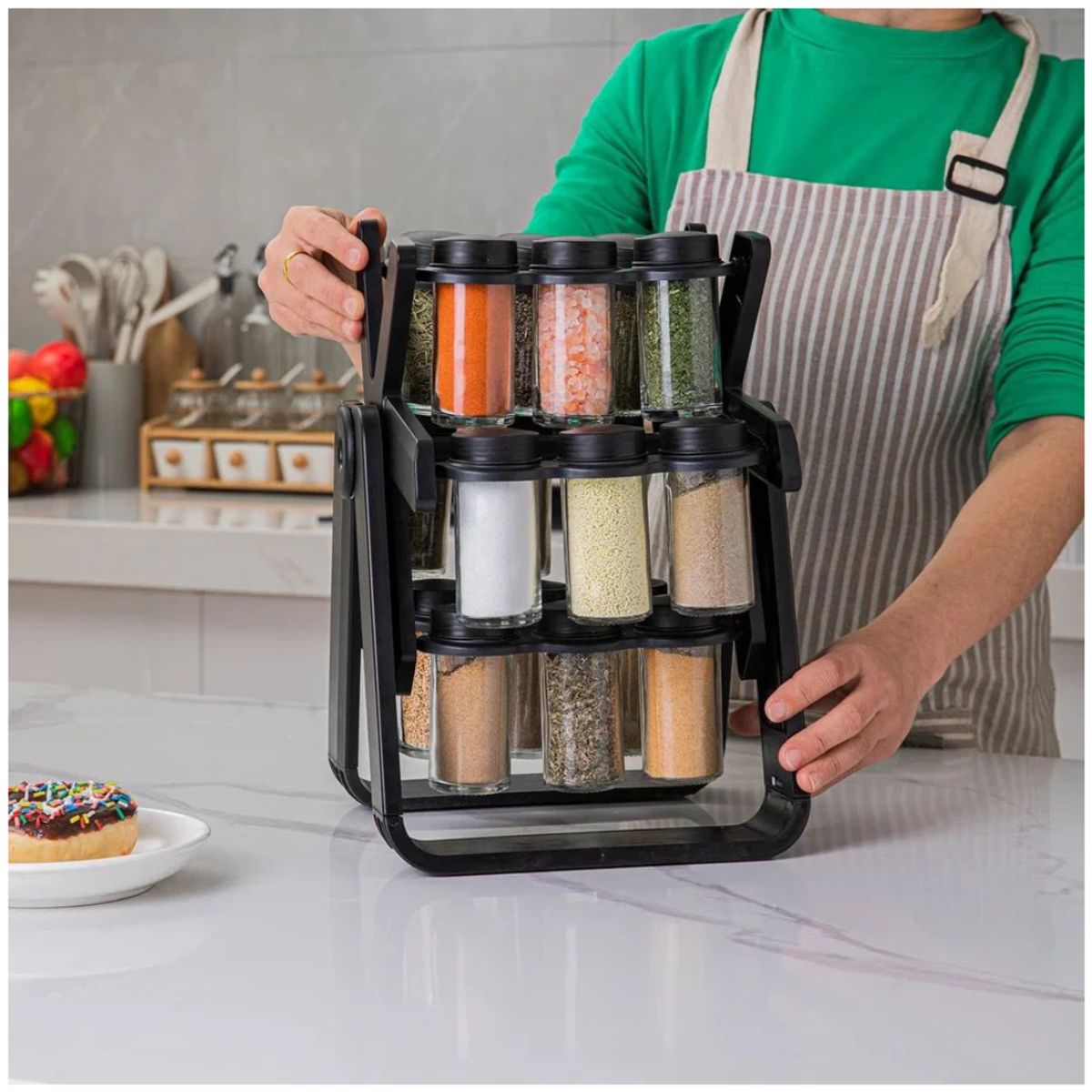 INSPIRA - Condimentero Giratorio Set 18 Frascos