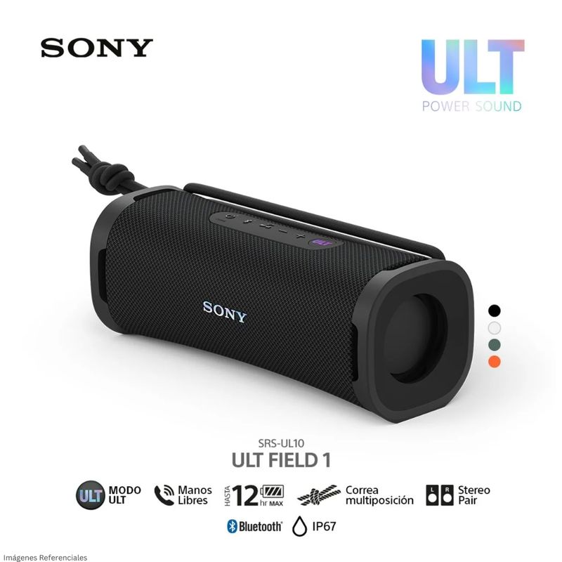 SONY - Parlante Bluetooth Sony  SRS-ULT10 Portátil ULT FIELD 1 - Negro
