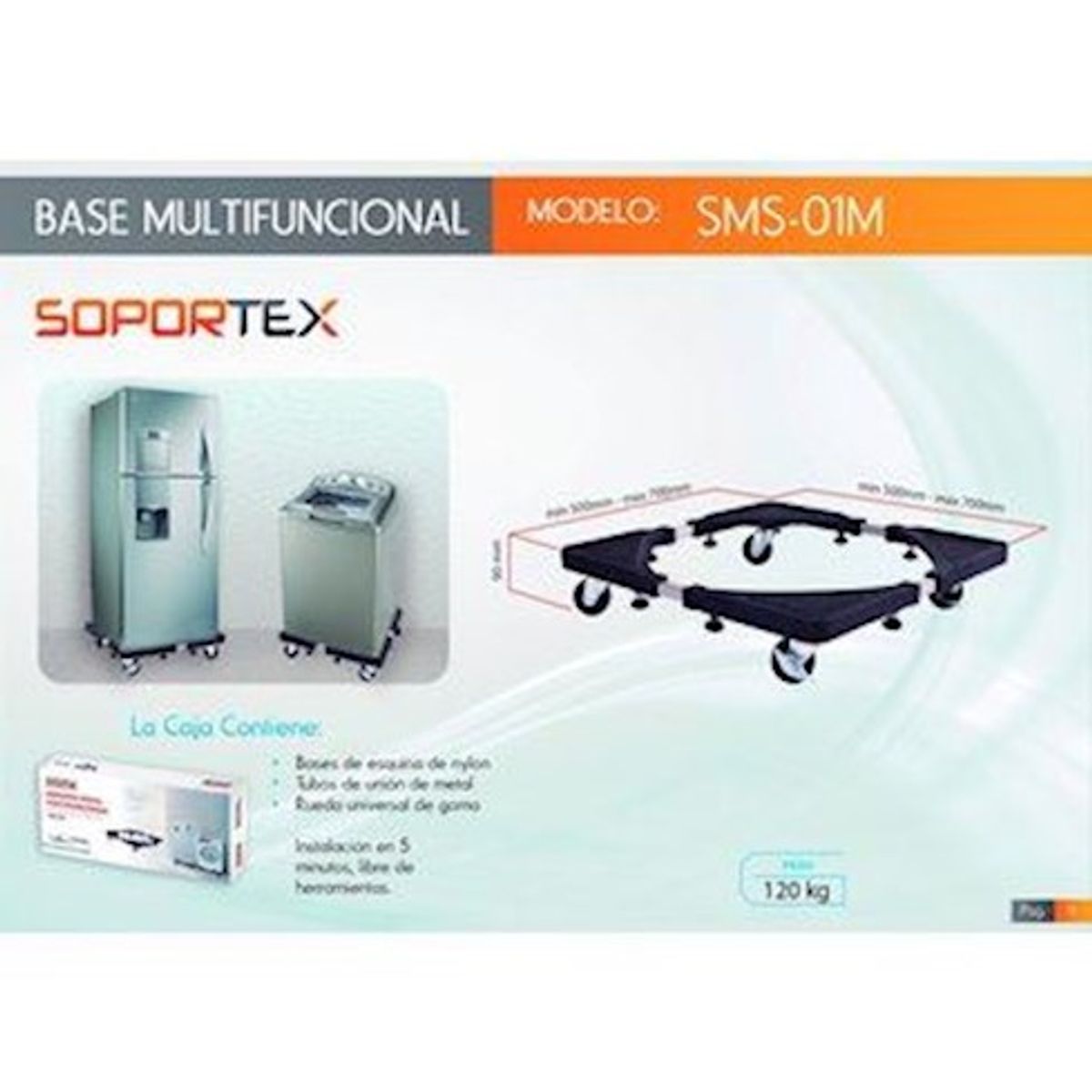 GENERICO - Base Móvil para Lavadoras y Refrigeradoras SOPORTEX SMS-01M