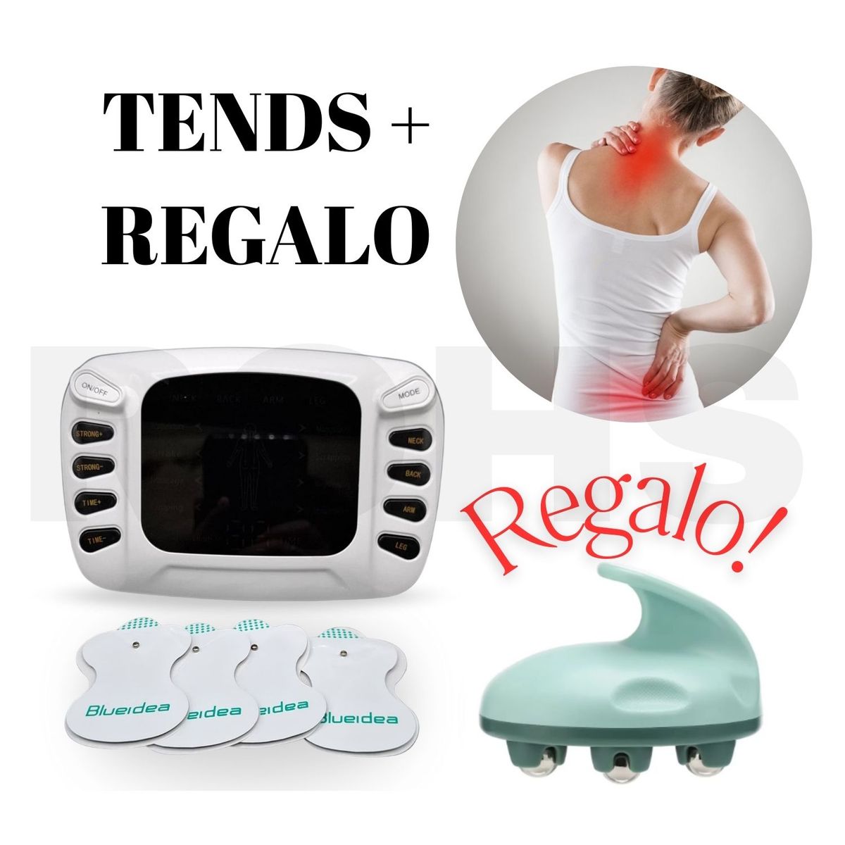 ROHS - TENS CON 4 ELECTRODOS + REGALO
