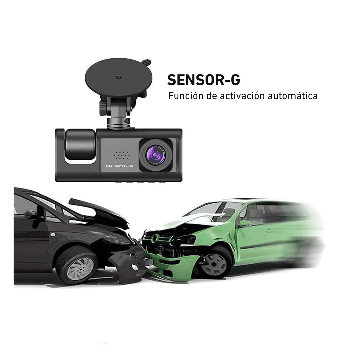 GENERICO - Camara Grabadora Para Auto Dash Cam 1080 HD + Camara de retroceso