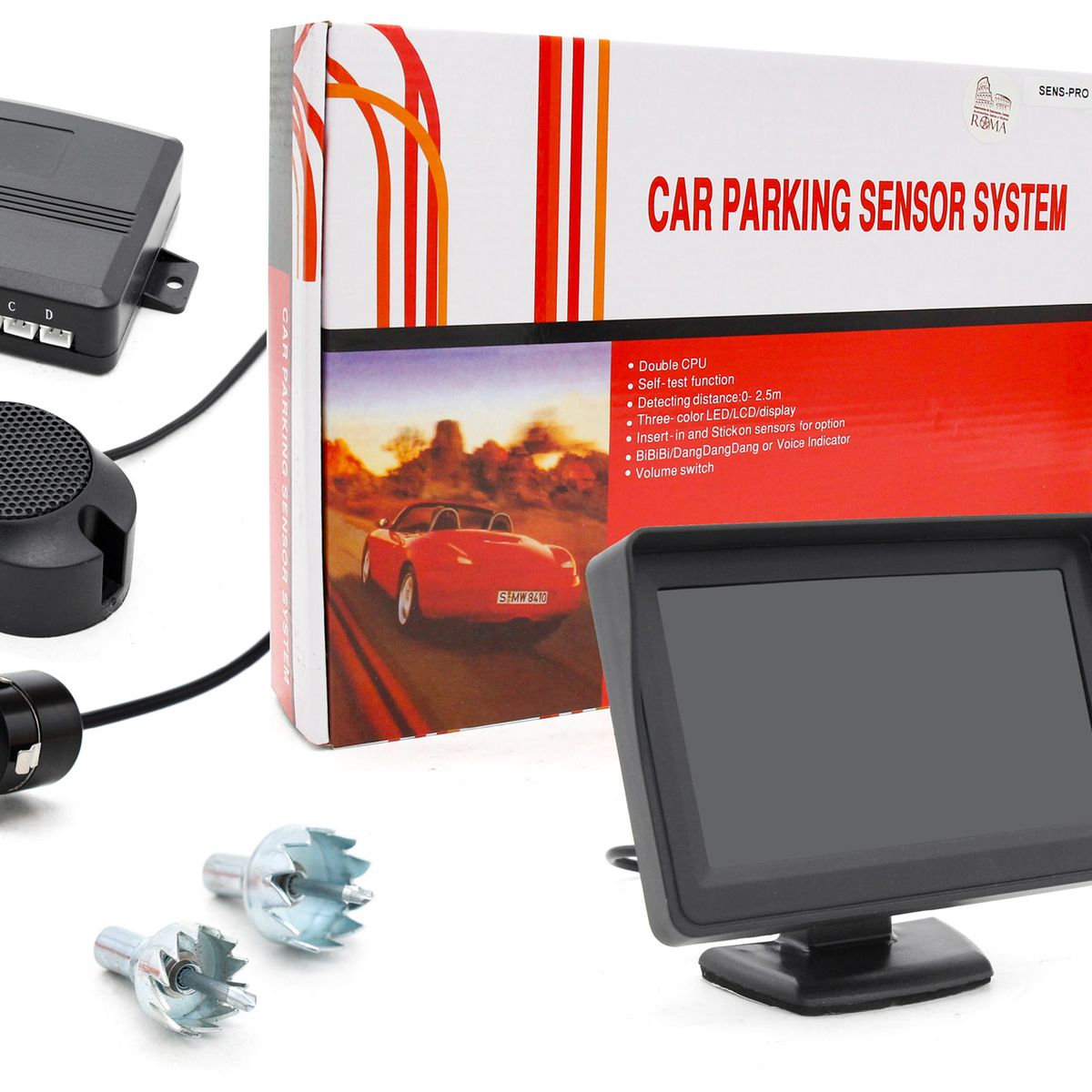 JET - Sensor de Retroceso con Cámara y Pantalla LED 115x8 cm 1pcs