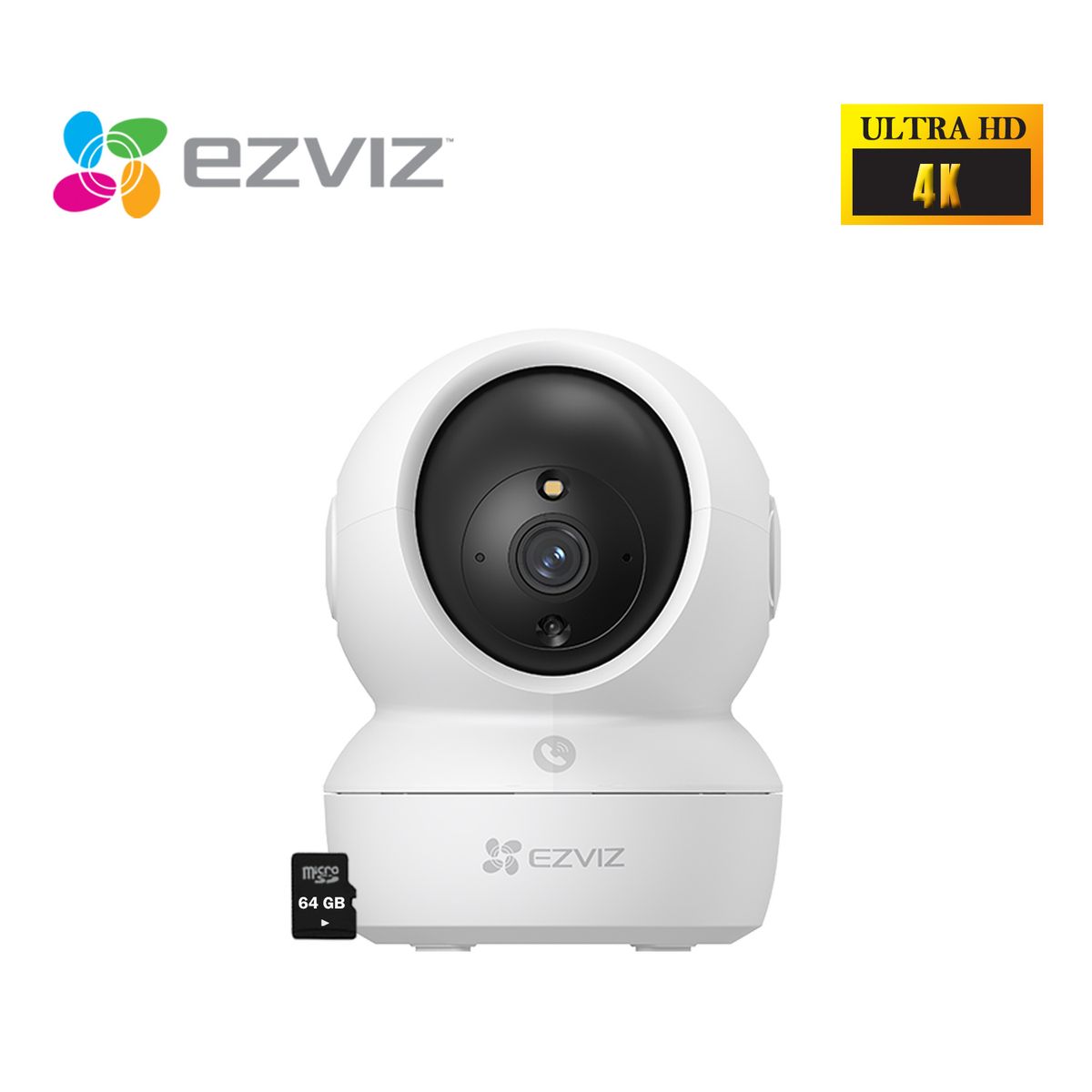 EZVIZ - Cámara Ezviz H6C PRO 4K 8mp Audio 2 vía Botón llamada Detección Sonido SD 64GB