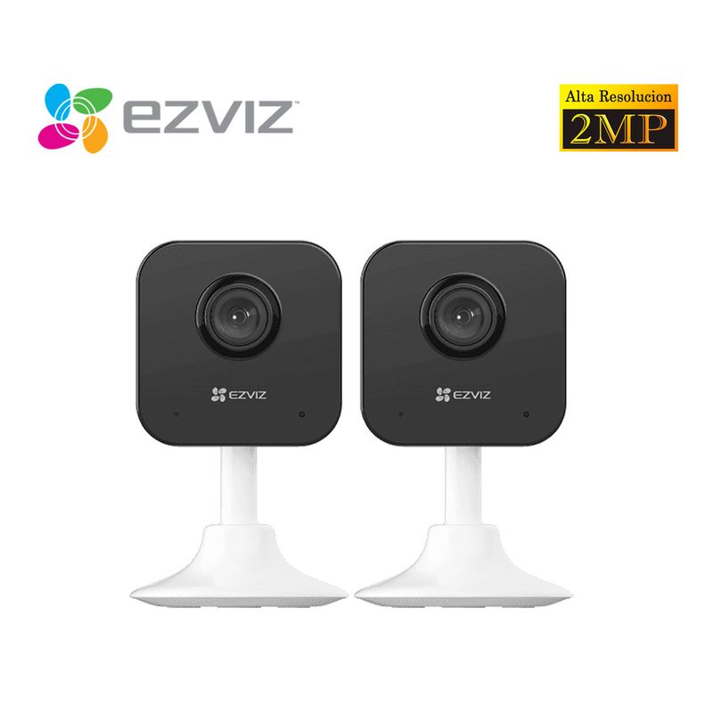EZVIZ - Ezviz Kit 2 Cámaras Seguridad H1C 1080P Visión108 Audio Bidireccional Alarma