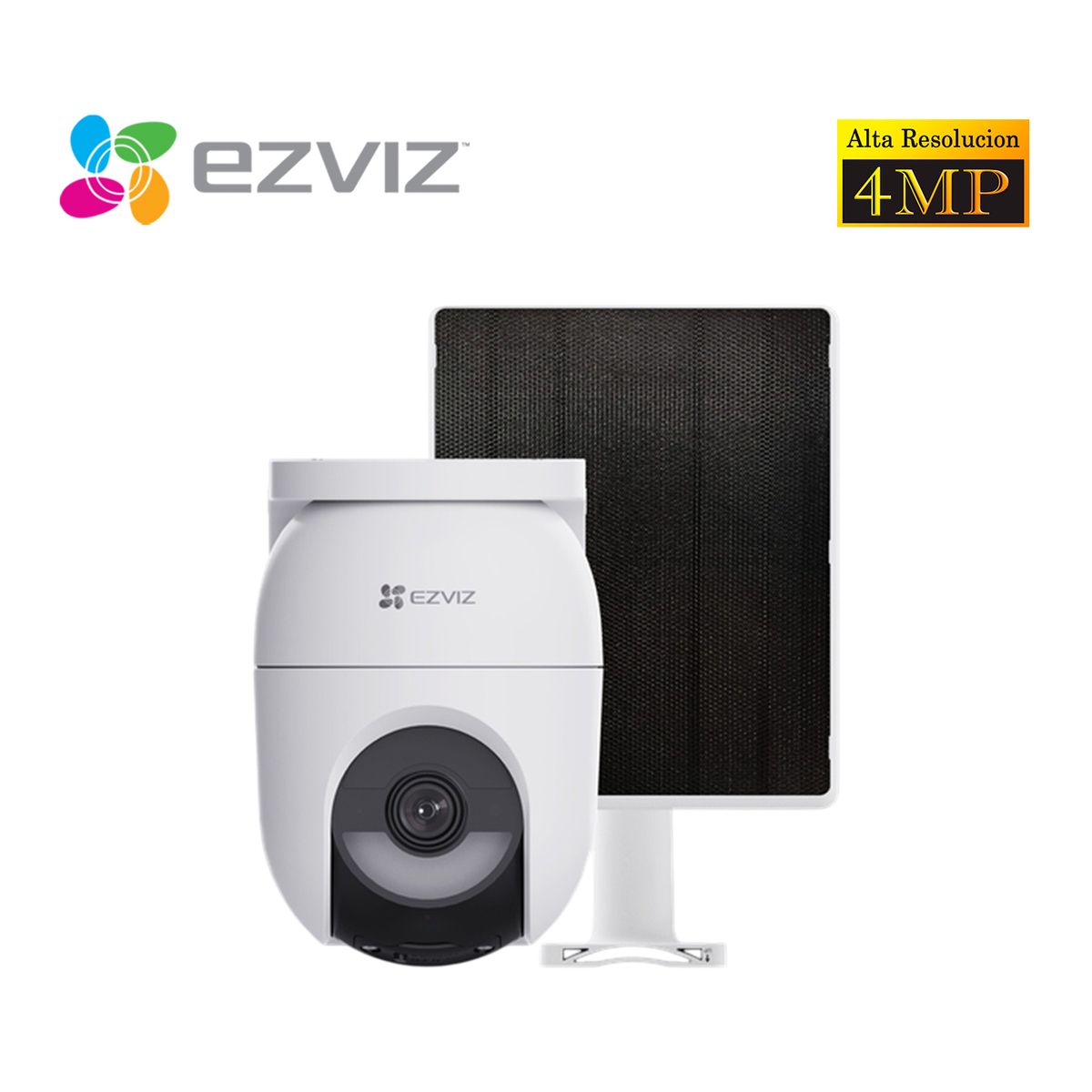 EZVIZ - Kit Cámara Ezviz CB8 LITE 4MP Audio Doble vía Noche Color Batería Panel Solar