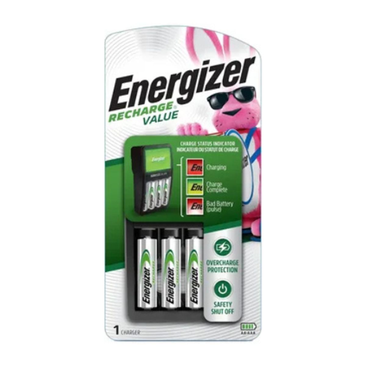 ENERGIZER - CARGADOR ENERGIZER RECARGABLE SMART + 4 PILAS AA