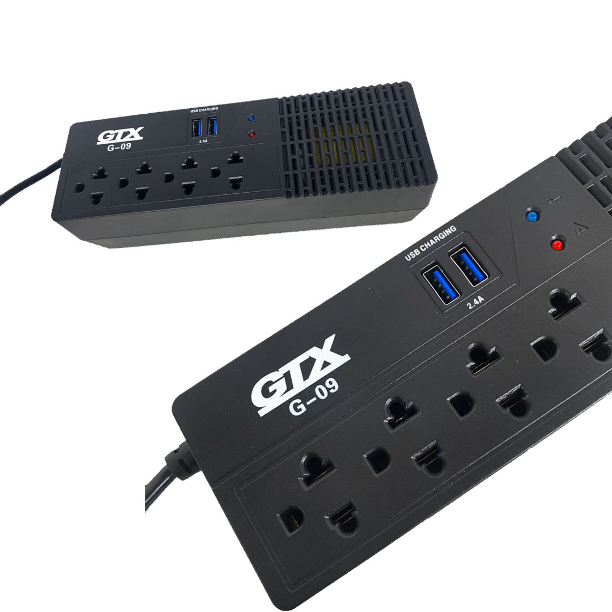 HALION - Estabilizador HALION GTX G-09 4 Salidas 1000 VA 500W - USB 5VDC 2.4A