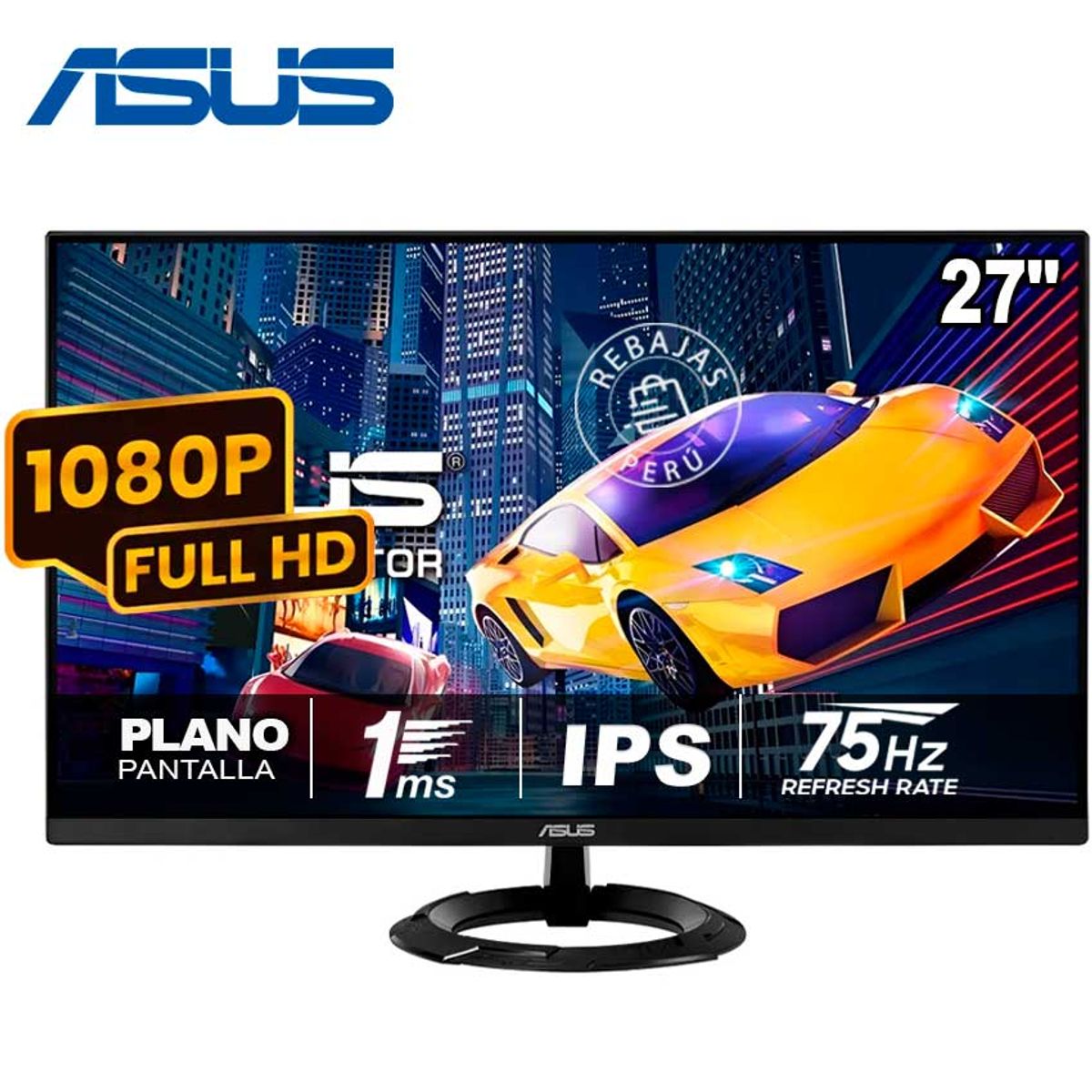 ASUS - Monitor Gaming ASUS VZ279HEG1R 27 IPS Full HD 75Hz 1ms FreeSync
