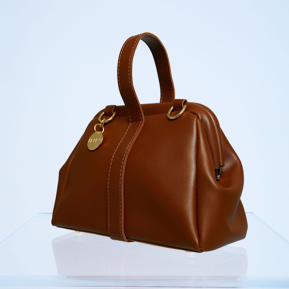 MARLA - Cartera Rosie Top Handle Marrón