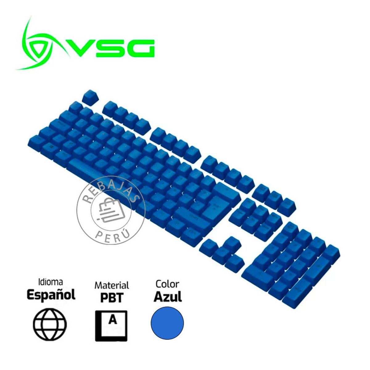 VSG - Keycaps VSG Stardust Blue ISO LA, 105 Teclas PBT Perfil OEM
