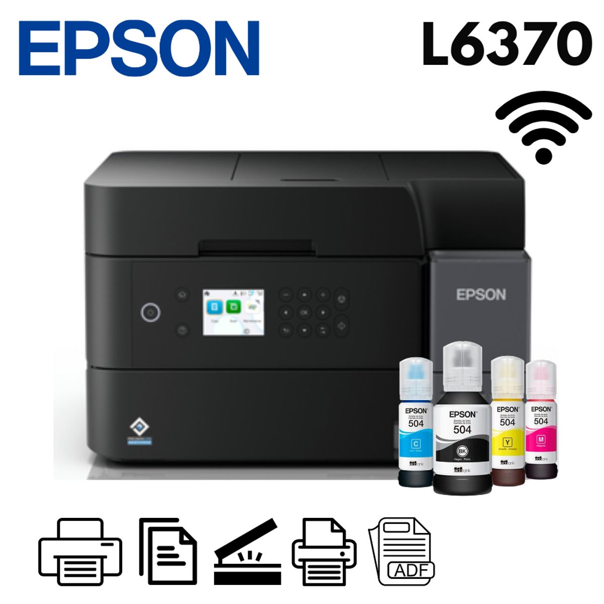 EPSON - Impresora Multifuncional EcoTank L6370 WiFi Duplex ADF