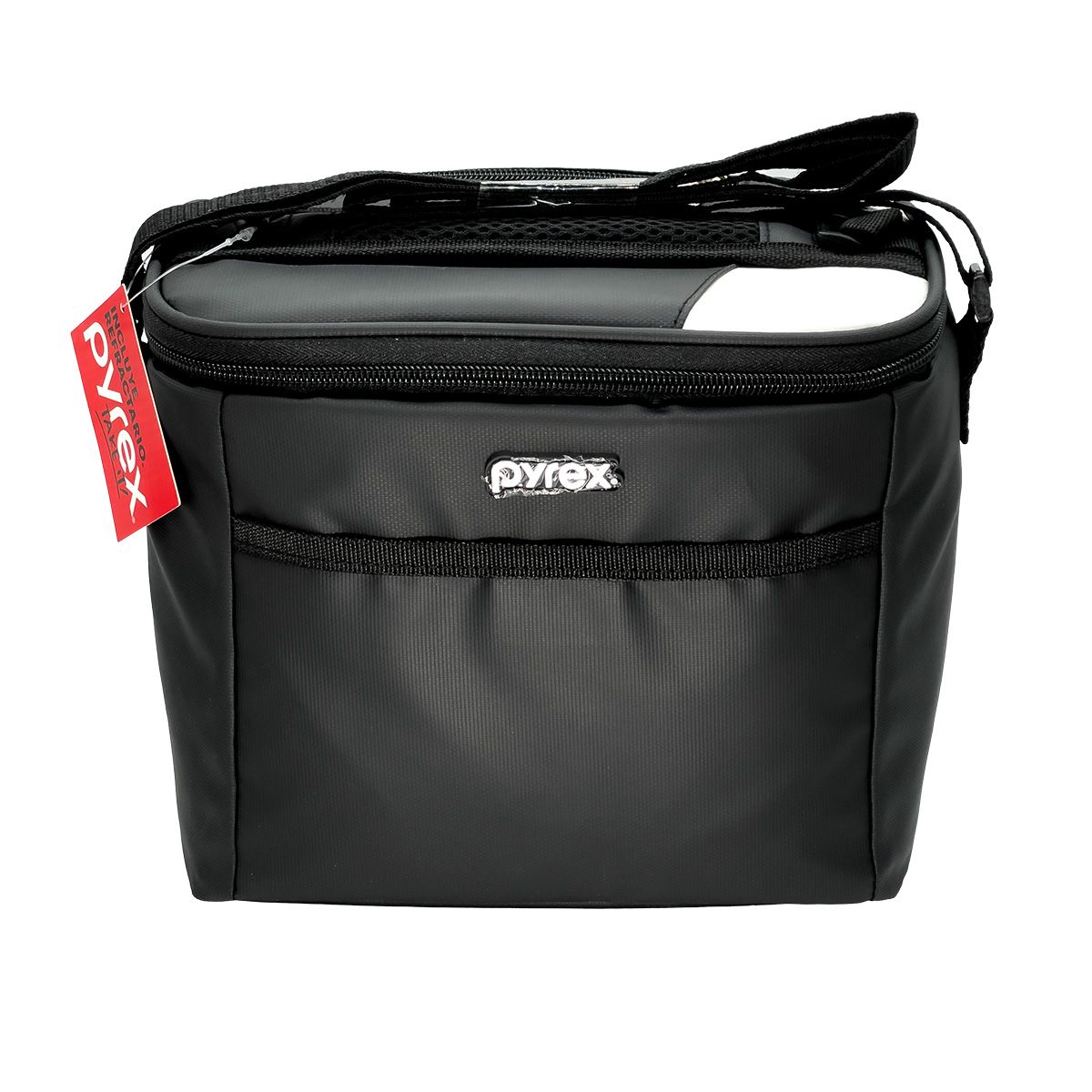 PYREX - Lonchera Térmica Pyrex Ejecutiva Negro Totem con Taper Reflactario Rect 650 ml