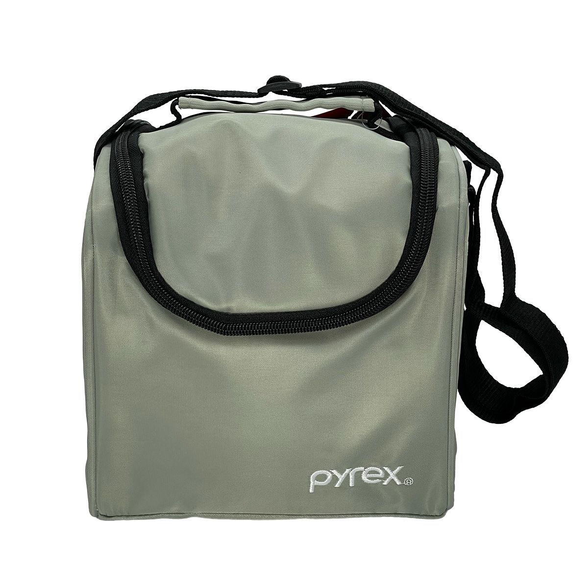 PYREX - Lonchera Pyrex Térmica Clasico Gris con Taper Refractario Red 600 ml