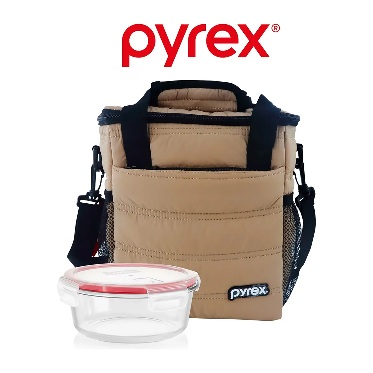 PYREX - Lonchera Pyrex Térmica Tottem Marron Taper Refractario 600 ml