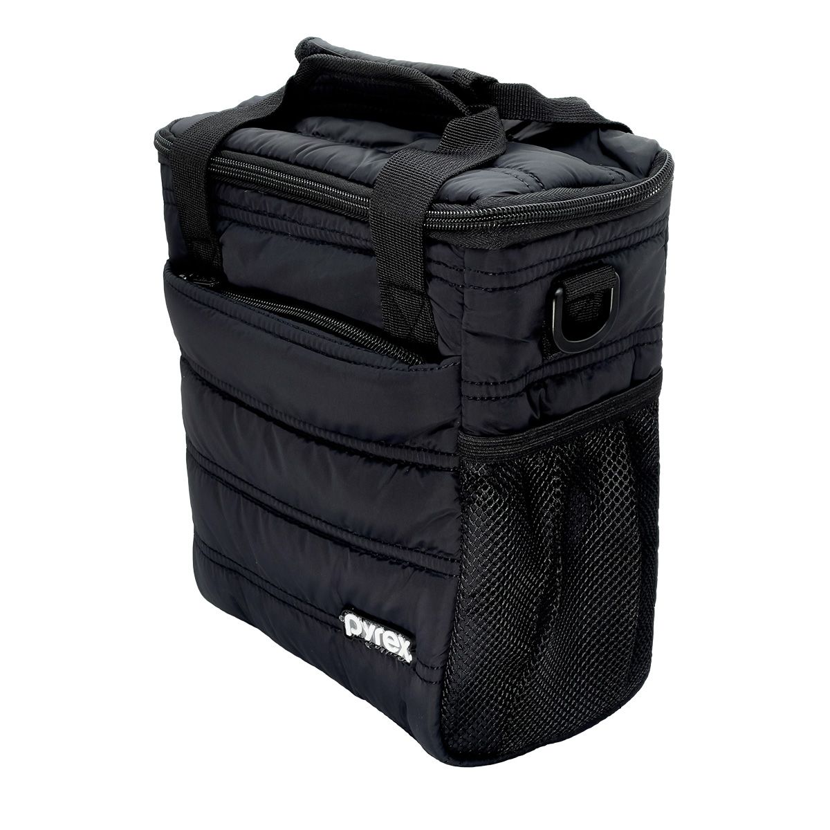 PYREX - Lonchera Pyrex Térmica Tottem Negro Con Taper Refractario 650 ml