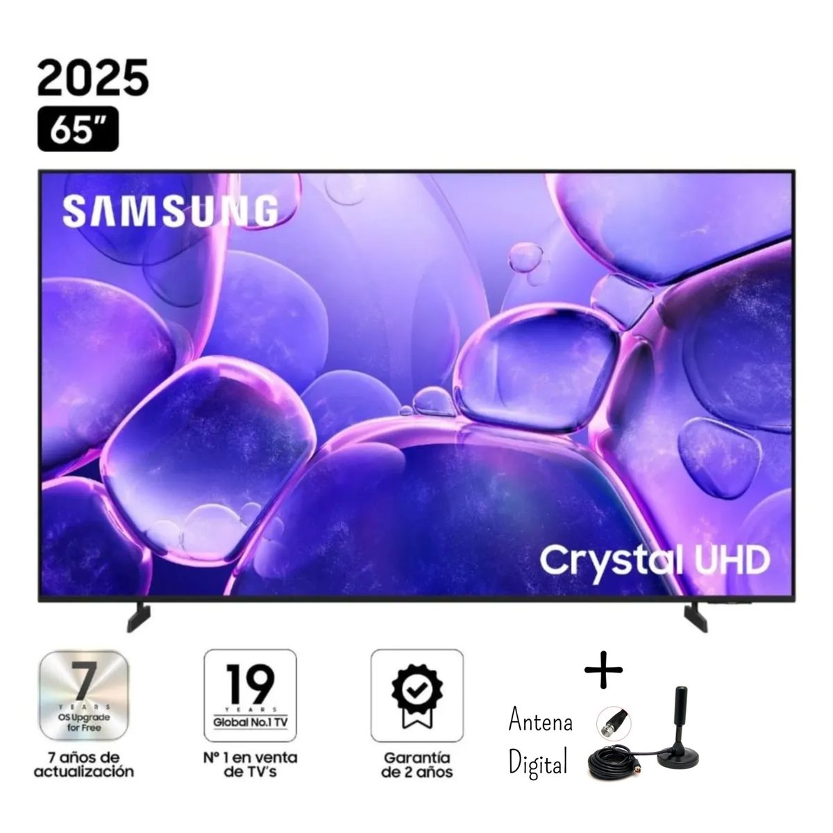 SAMSUNG - Televisor Samsung 65 UN65U8000F Crystal UHD Smart TV 2025 + Antena