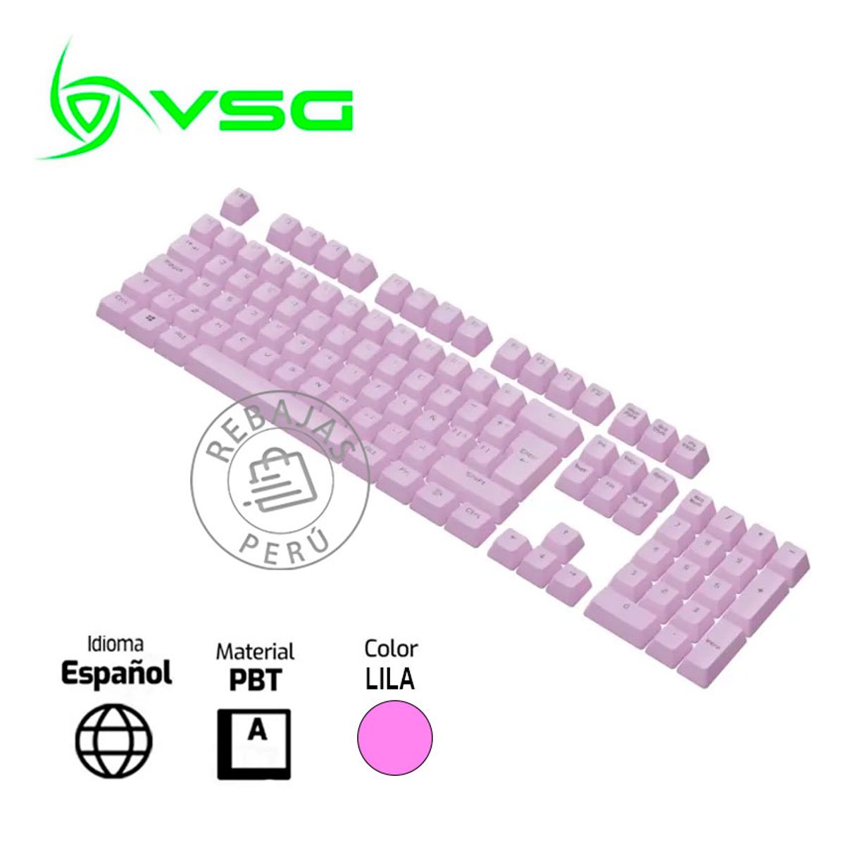 VSG - Keycaps VSG Stardust Lilac Spectral ISO LA 105 PBT OEM