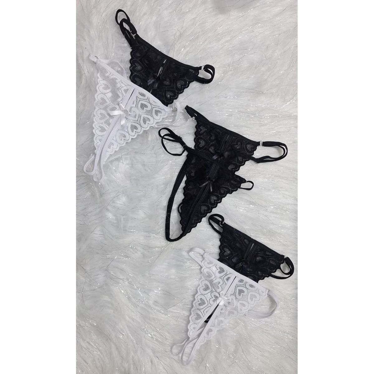 GENERICO - 6 BRAGAS DE ENCAJE SIEMPRE LISTA