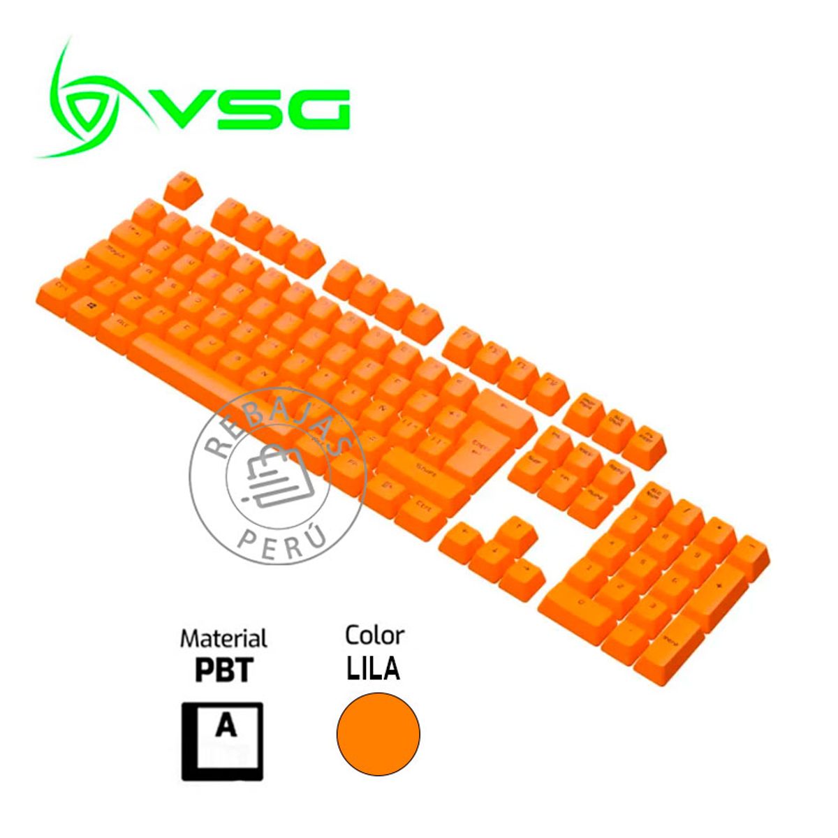 VSG - Keycaps VSG Stardust Orange Saturn ISO LA 105 PBT OEM - Calidad Top